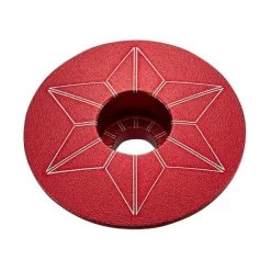 Bouchon De Potence Supacaz Star Capz Anodisé 31,8mm - Rouge