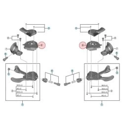 Capot De Manette De Dérailleur Shimano Tiagra SL-4700 - Droit