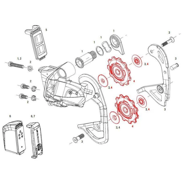 Galets Céramiques Pour Dérailleur SRAM RED ETAP 2 Galets Céramiques Pour Dérailleur SRAM RED ETAP – Image 2