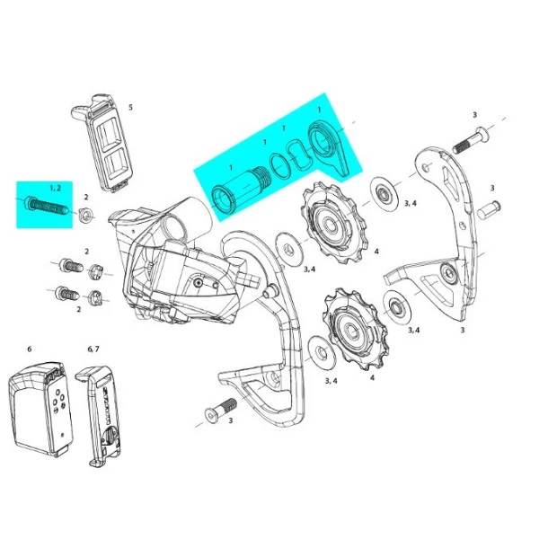 Kit Visserie Dérailleur SRAM Red ETap - 11.7518.063.000 1 Kit Visserie Dérailleur SRAM Red ETap - 11.7518.063.000