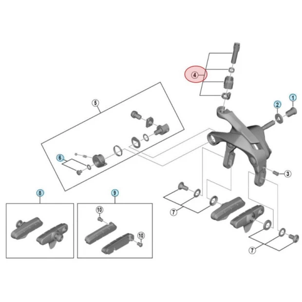 Vis De Tension De Câble De Frein Shimano 105 BR-R7000 1 Vis De Tension De Câble De Frein Shimano 105 BR-R7000
